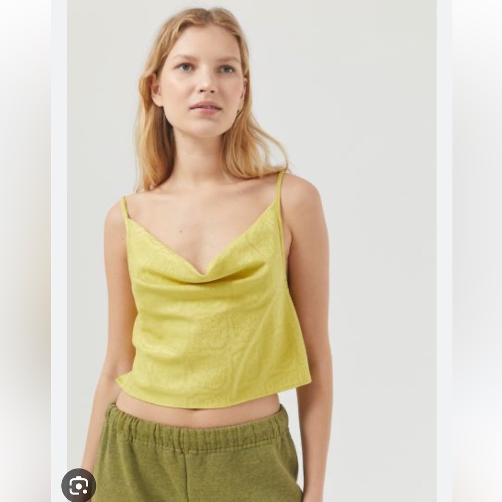 Urban Outfitters Clover Jacquard Cowl Neck Cami